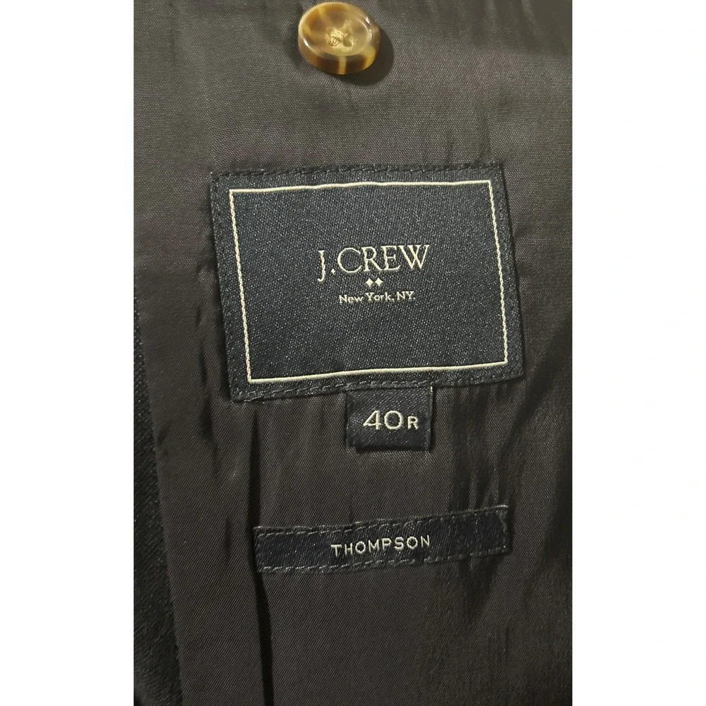 J.Crew Thompson 40R Blue 100% Wool Two Button Sport Coat Blazer